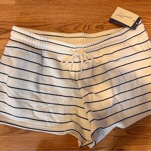 Universal Thread White and Black Striped Lounge Shorts